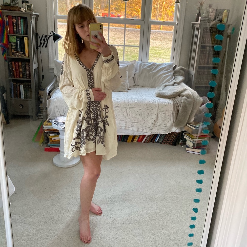 Embroidered Free People Dress